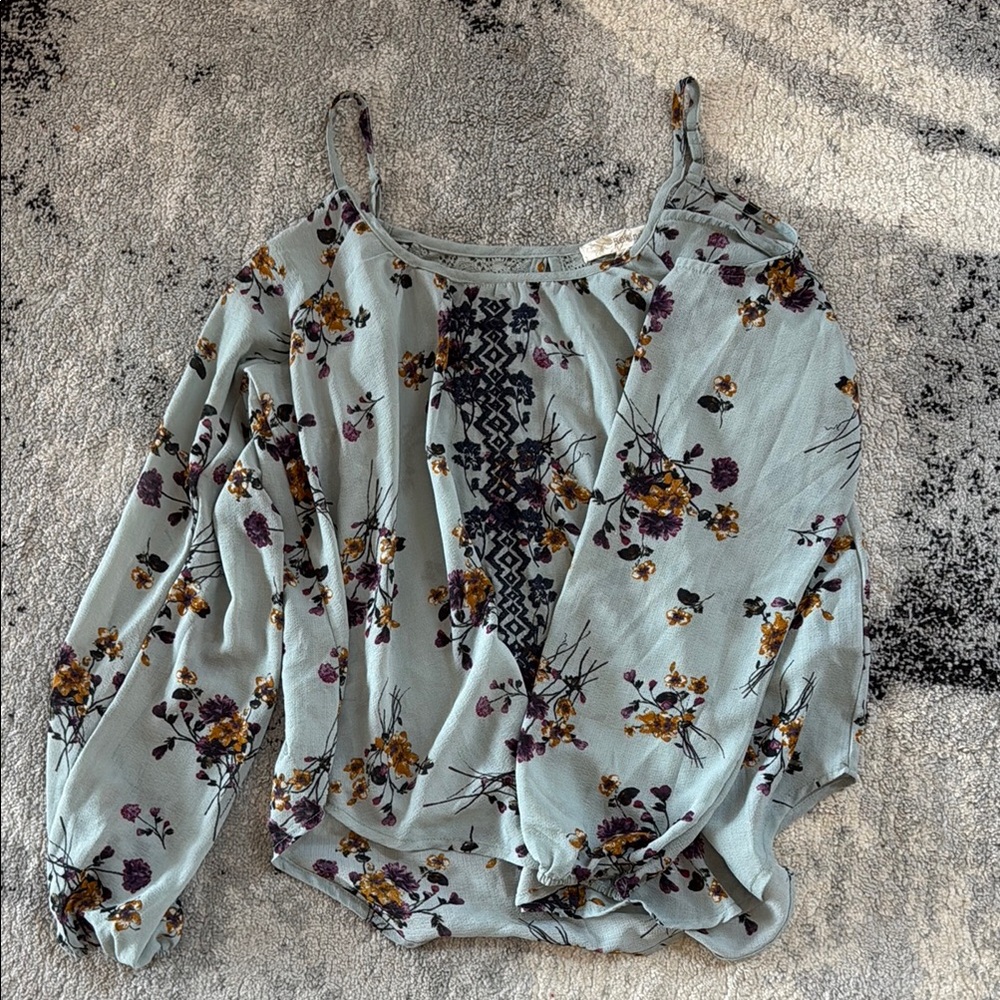 Floral Long Sleeve Women's Top